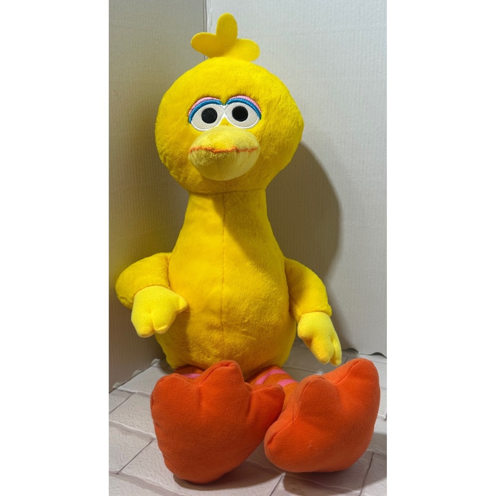 Sesame Street Big Bird Plush Stuffed Animal Just‎ Play 2023 Yellow 123 Sesame St